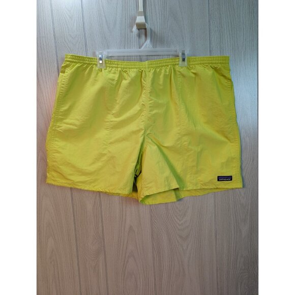 Patagonia Shorts Men's Phosphorus Green Baggies 5" Lined Quick Dry NWT XXL - Picture 2 of 8